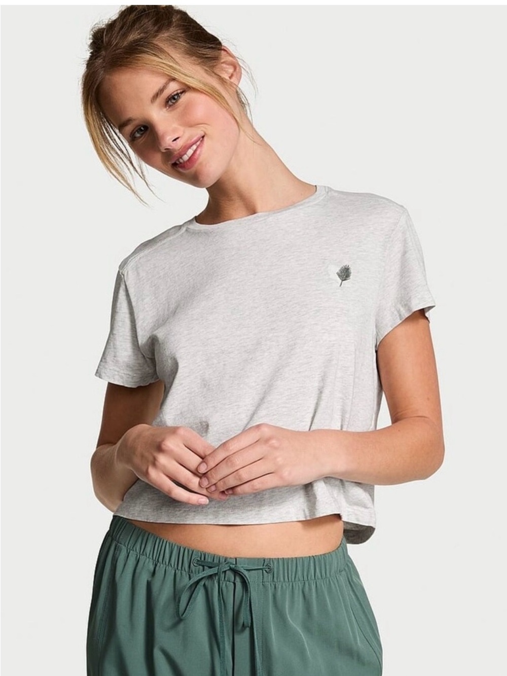 Heather Stone Grey Crop Dreamer
T-Shirt